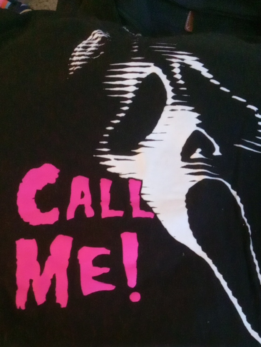 FREE "Call Me" GhostFace T Shirt Sz S Unisex NWOT - Picture 3 of 3